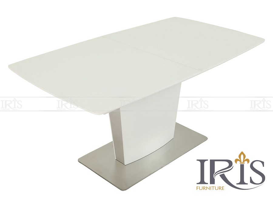 bàn ăn ceramic đẹp màu trắng mã STC 1040 IRIS