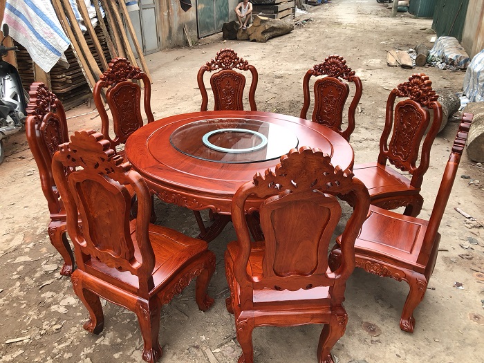 bàn ăn tròn 8 ghế