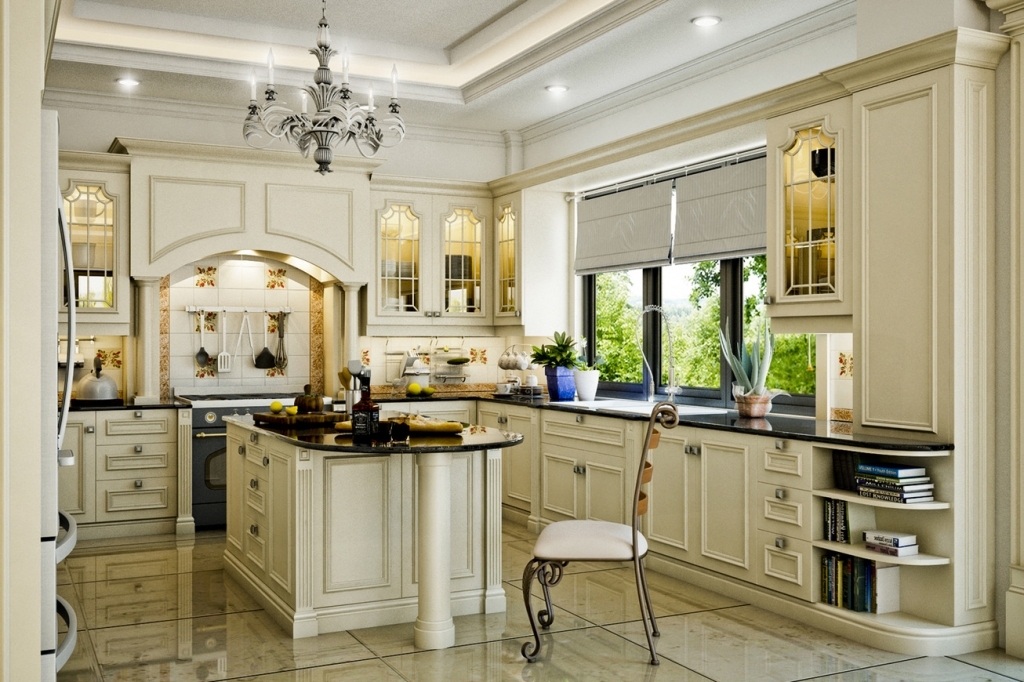 Thiết kế nội thất phòng bếp mang phong cách cổ điển