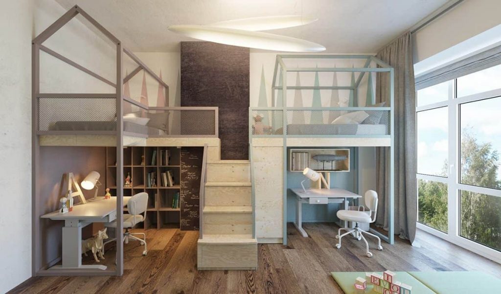 thiết kế phòng ngủ trẻ em chung cư
