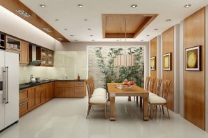 Các mẫu trần thạch cao phòng bếp đẹp và hiện đại 2021
