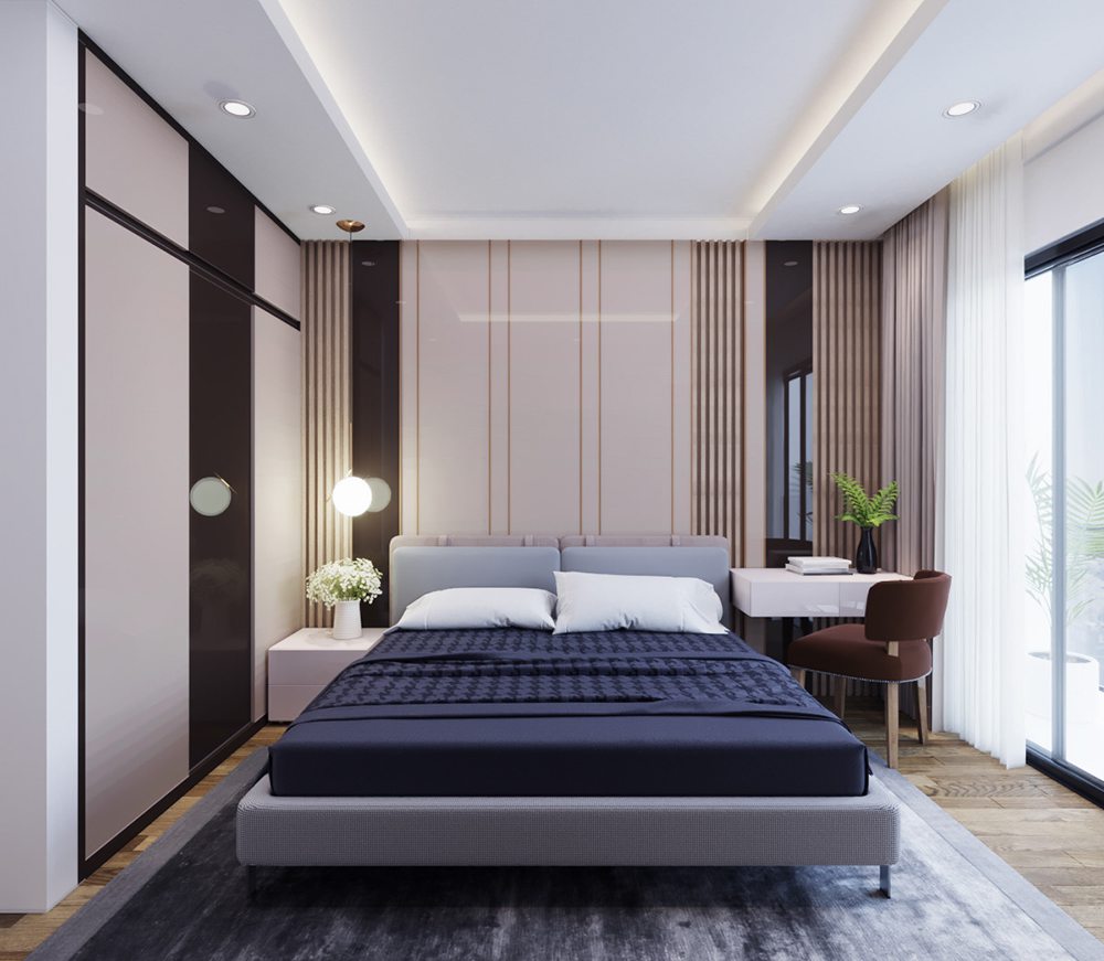 trang trí phòng ngủ tối giản kiểu Nhật