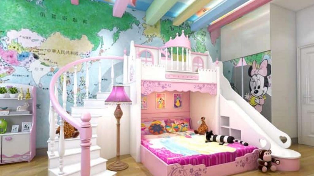 giường tầng công chúa lâu đài