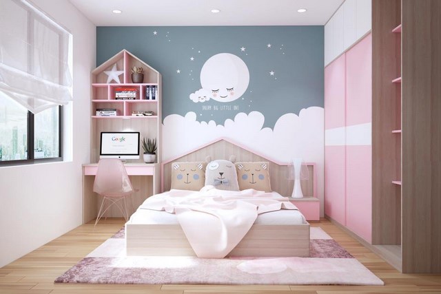 màu sơn phòng ngủ đẹp cho con gái