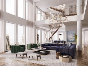 Gợi ý phong cách thiết kế nội thất Penthouse ấn tượng nhất 2022