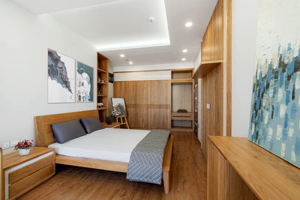 phòng ngủ gỗ sồi