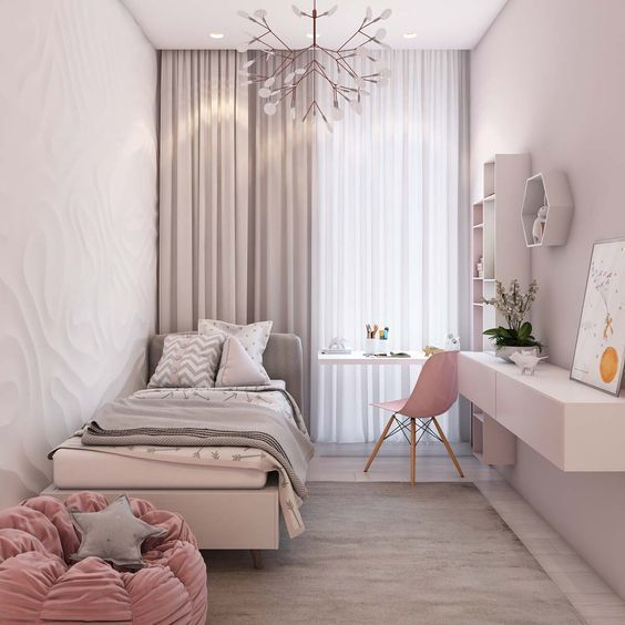 trang trí phòng ngủ màu hồng