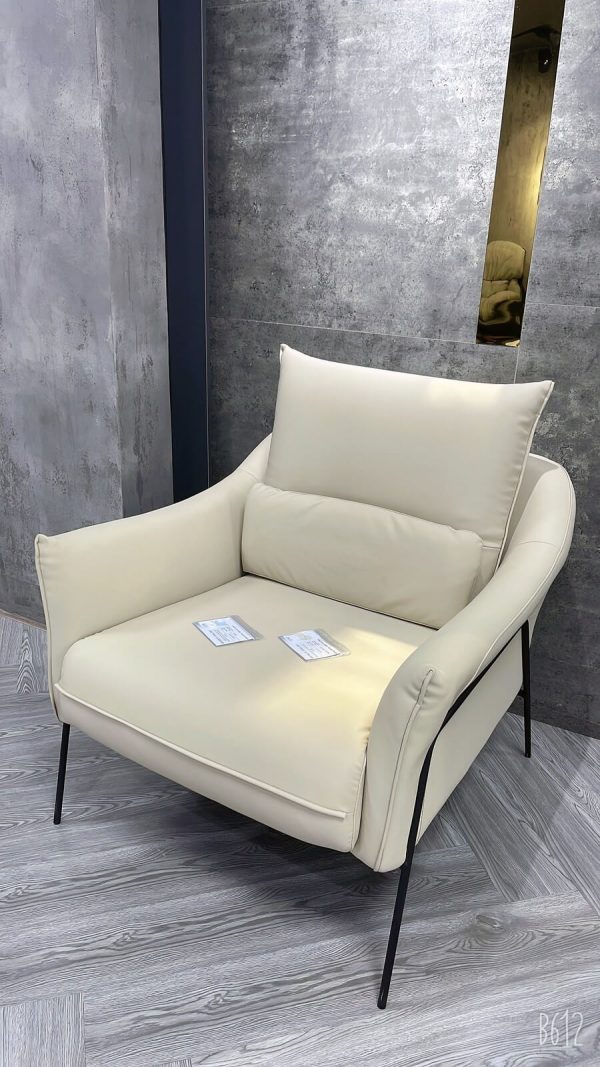 Ghế thư giãn da PU cao cấp màu trắng (Relax Chair) – CELINA