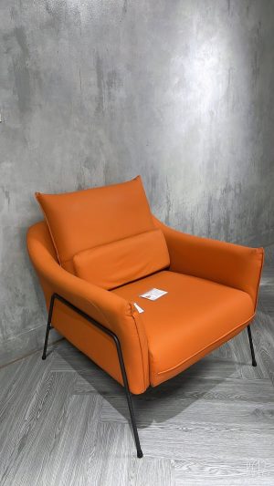 Ghế thư giãn da cao cấp màu da cam (Relax Chair) – CELINA