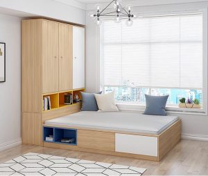 Giường ngủ kết hợp tủ quần áo – Xu hướng mới cho căn hộ hiện đại