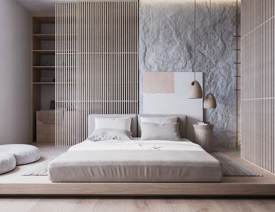 giường ngủ phong cách tối giản