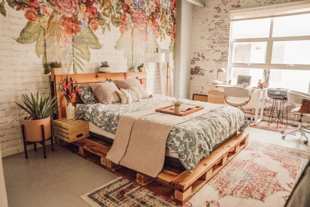 giường ngủ vintage đẹp lãng mạn