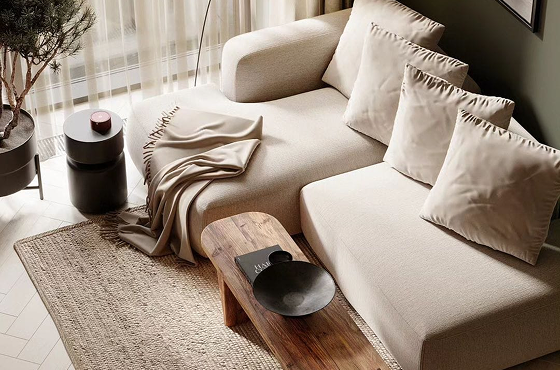 Không gian phòng khách với BST Angie từ Minott