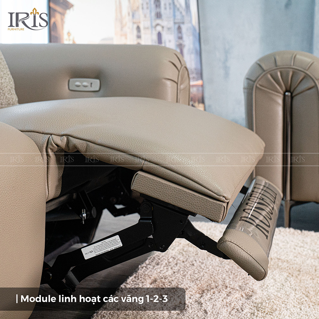 Ghế kết hợp cùng lúc cả 3 module 1-2-3 phù hợp không gian phòng