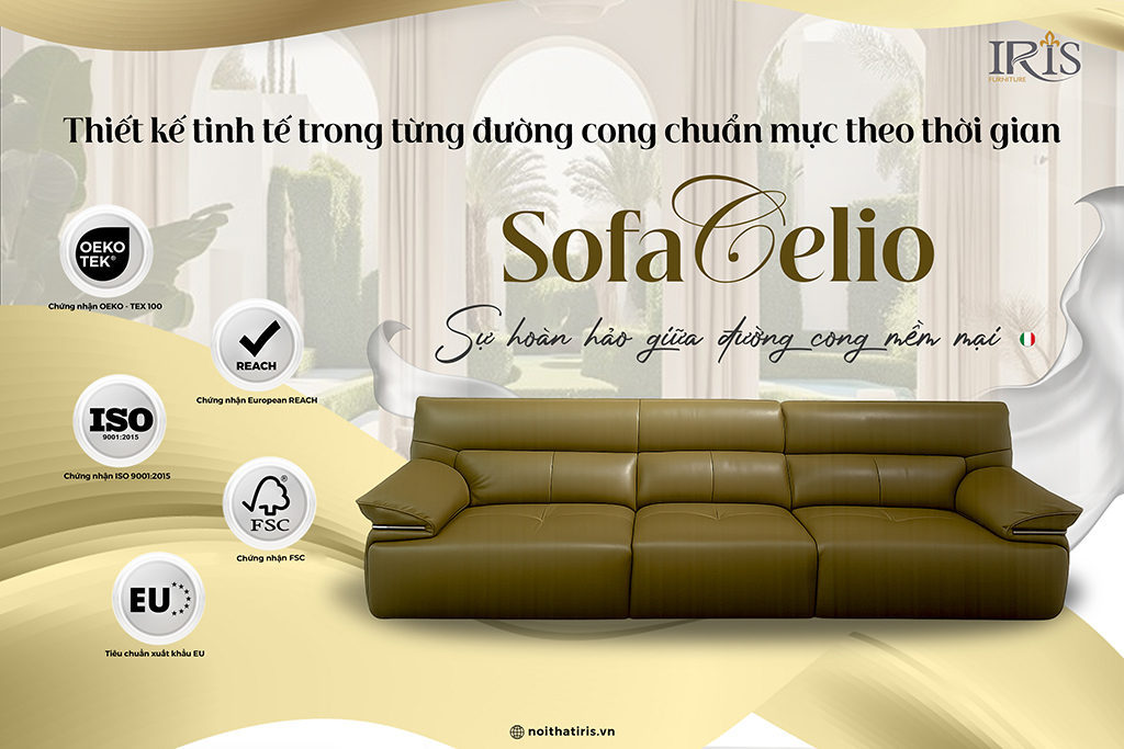 Sofa có thiết kế tinh nét trong từng đường cong