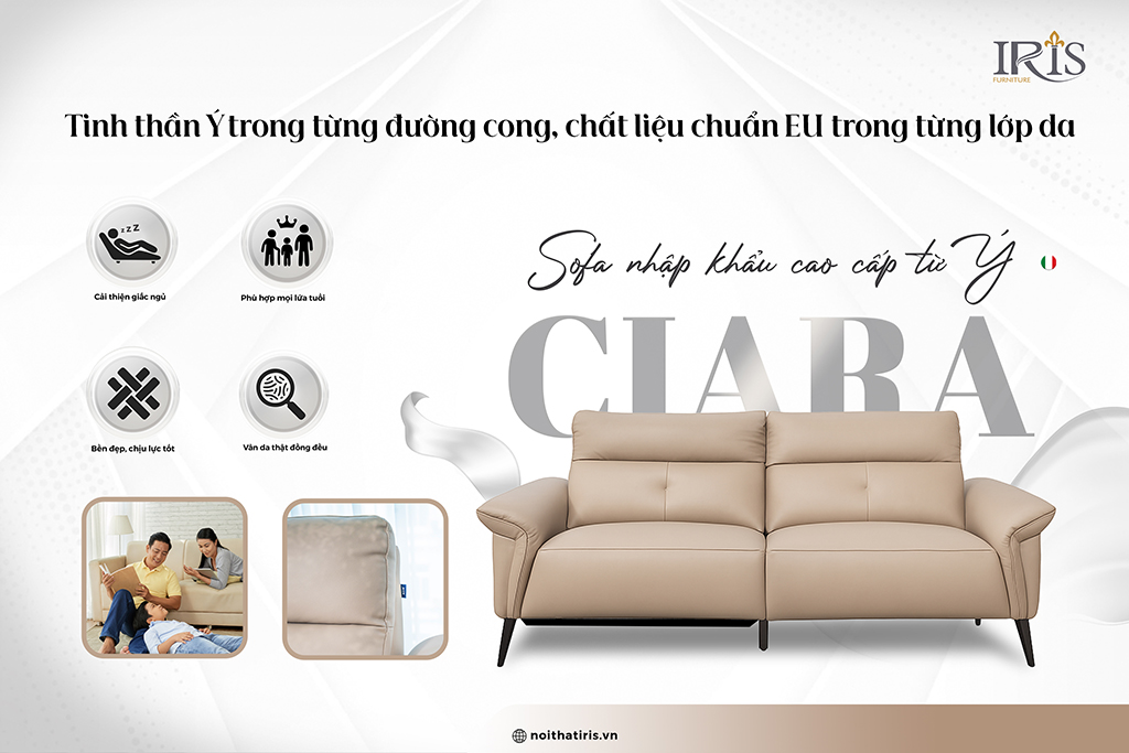 Ghế được làm từ chất liệu chuẩn Âu với da Ý thật