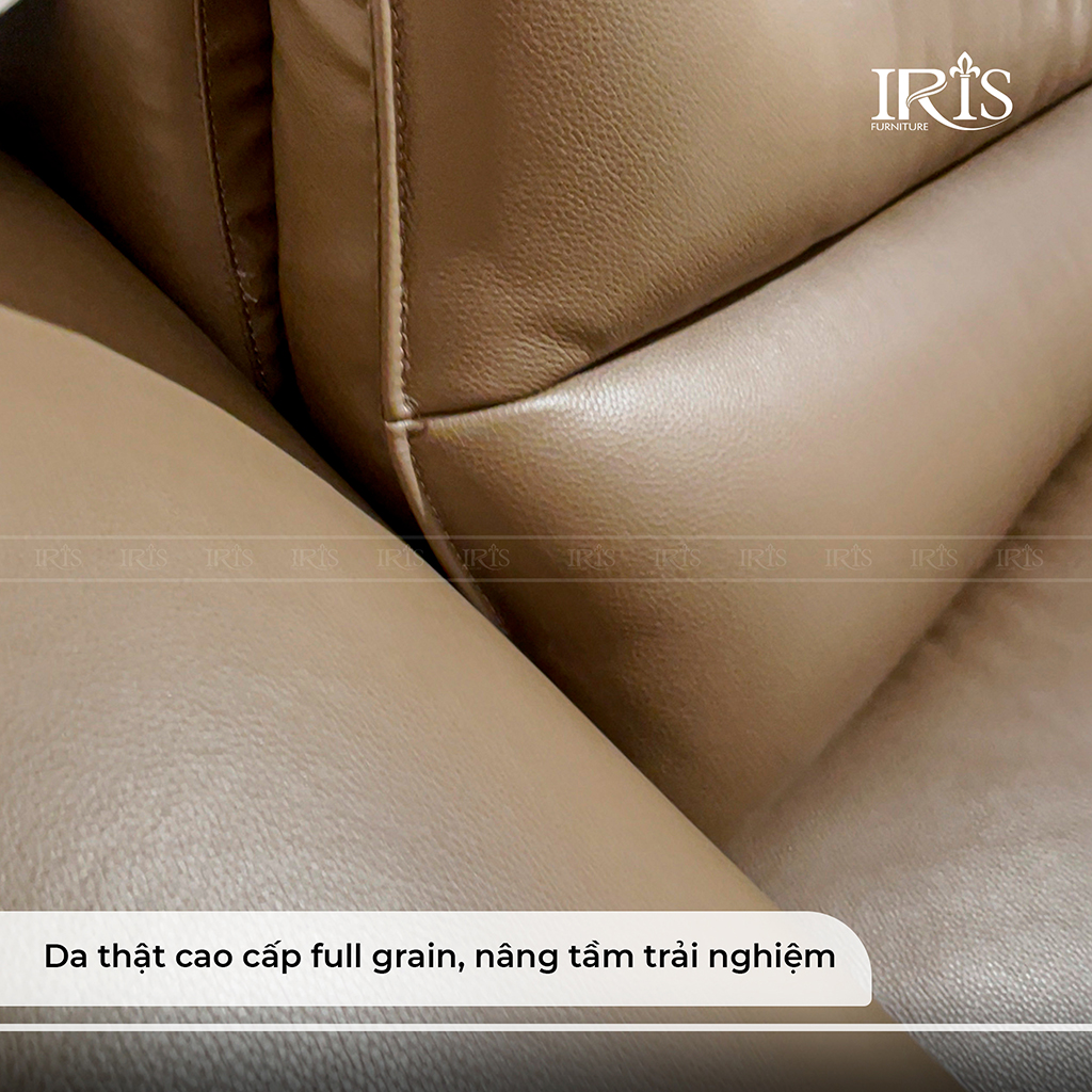 Ghế được làm bằng da cao cấp Full Grain êm ái