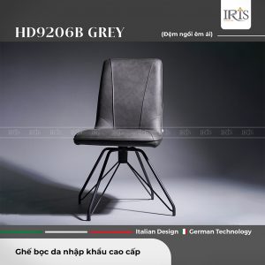 Ghế ăn nhập khẩu bọc da HD9206B Grey