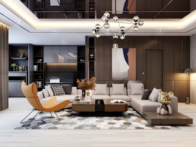 Không gian mở, nội thất tối giản, giúp căn hộ trông rộng rãi hơn