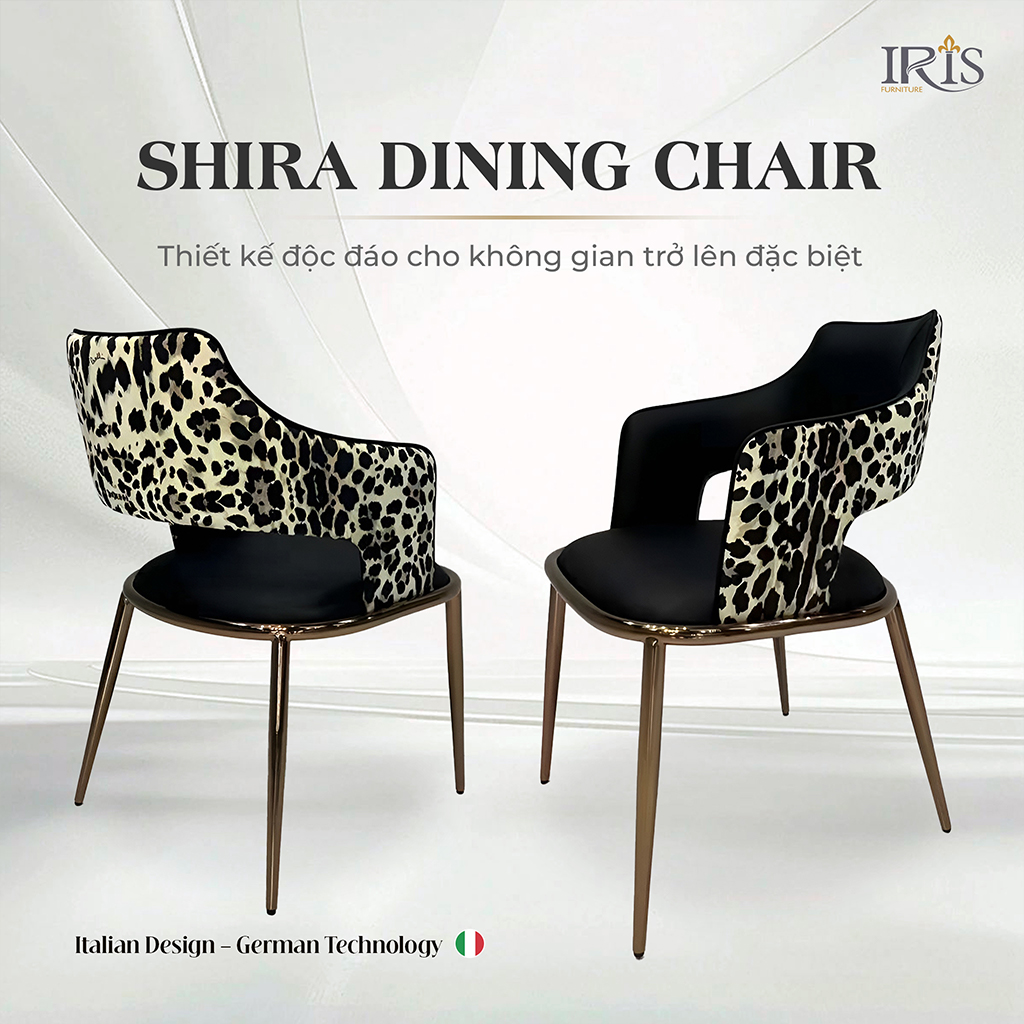 Ghế Ăn Roberto Cavalli Shira Bọc Da Cao Cấp