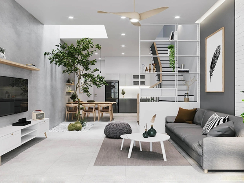 Nội thất tối giản, màu sắc nhẹ nhàng, mang cảm giác dễ chịu mỗi ngày