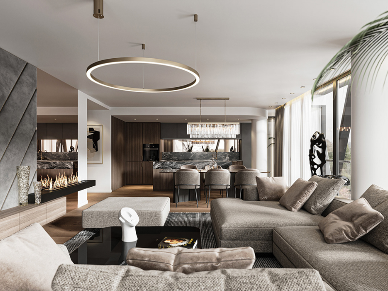 Không gian cân đối giữa thẩm mỹ và công năng sử dụng