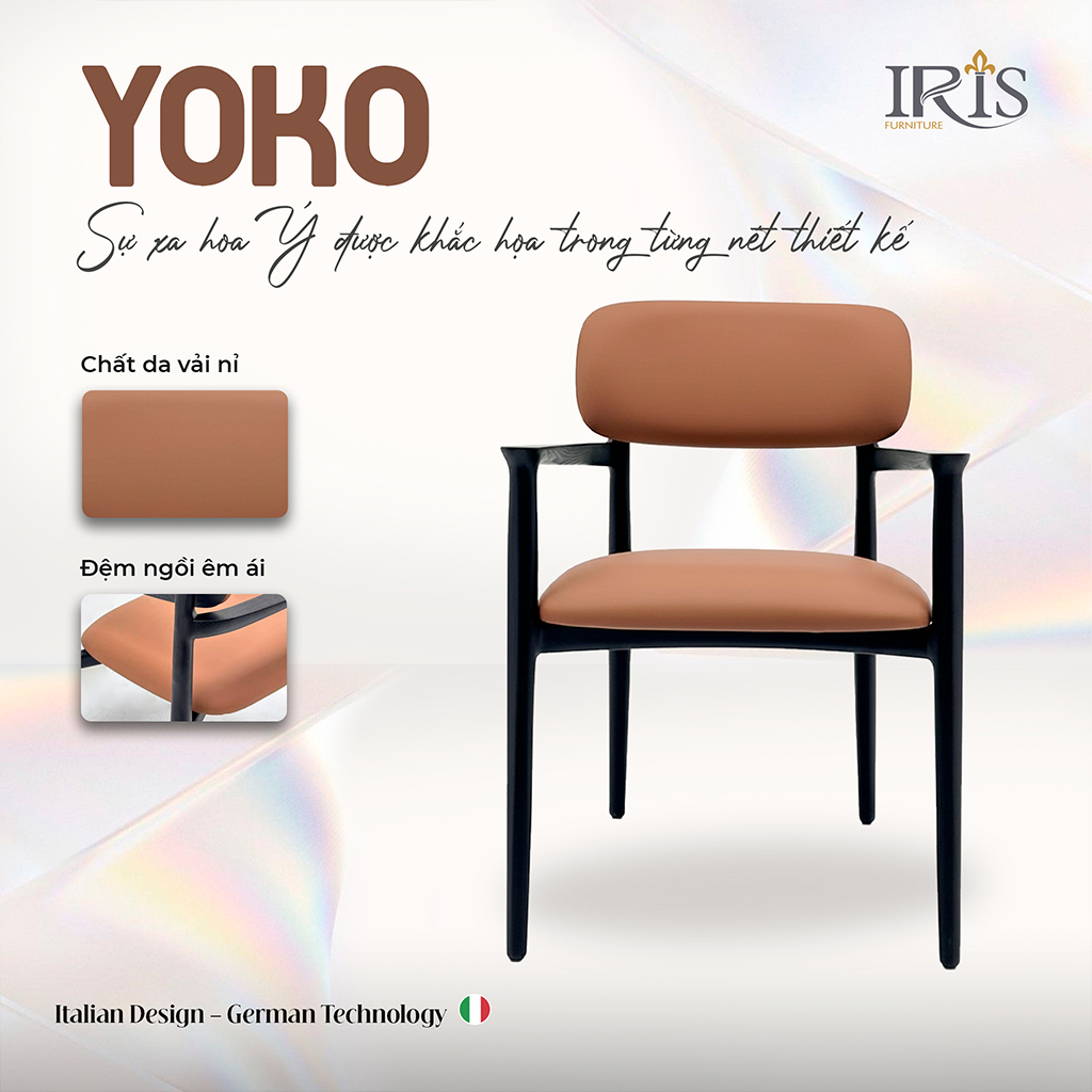 Ghế Ăn Minotti Yoko Màu Đen Sang Trọng