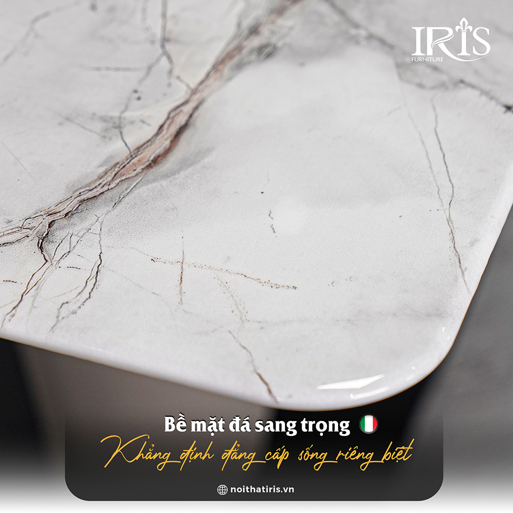 Bàn ăn được làm từ đá cẩm thạch tự nhiên cao cấp