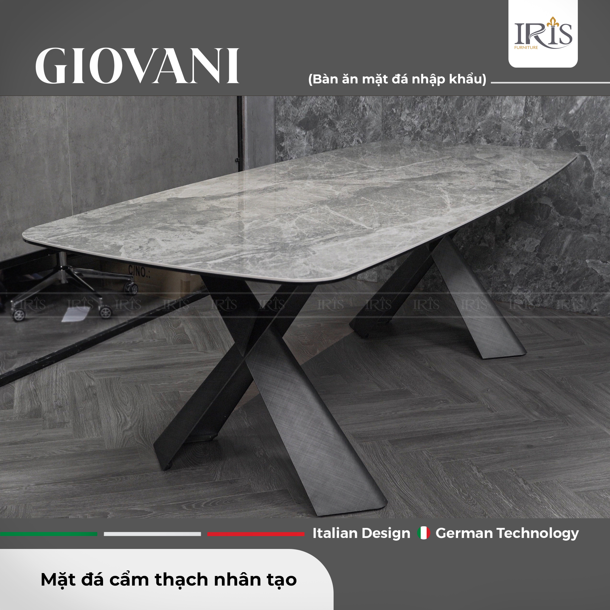 Bàn ăn mặt đá Giovani