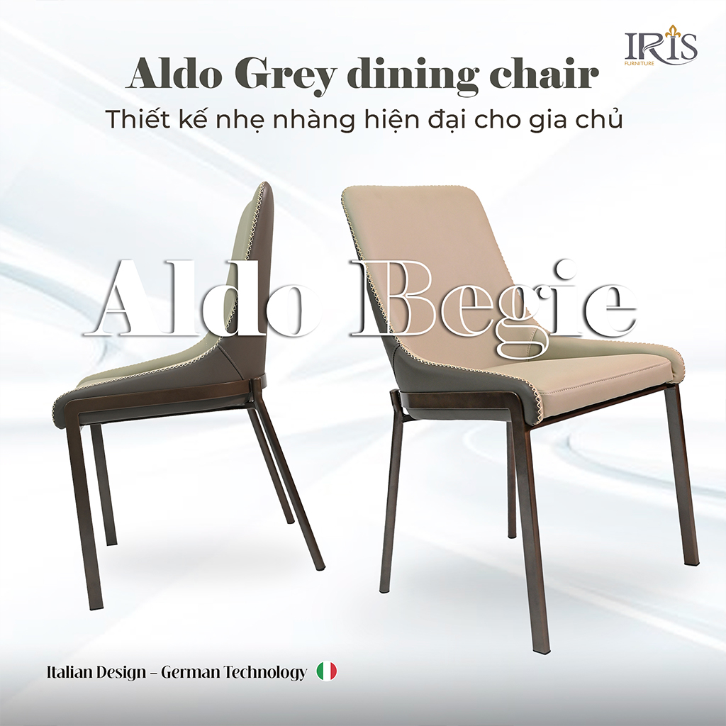 Ghế ăn nhập khẩu thiết kế tay vịn bệt thấp, rất cách tân thời thượng.