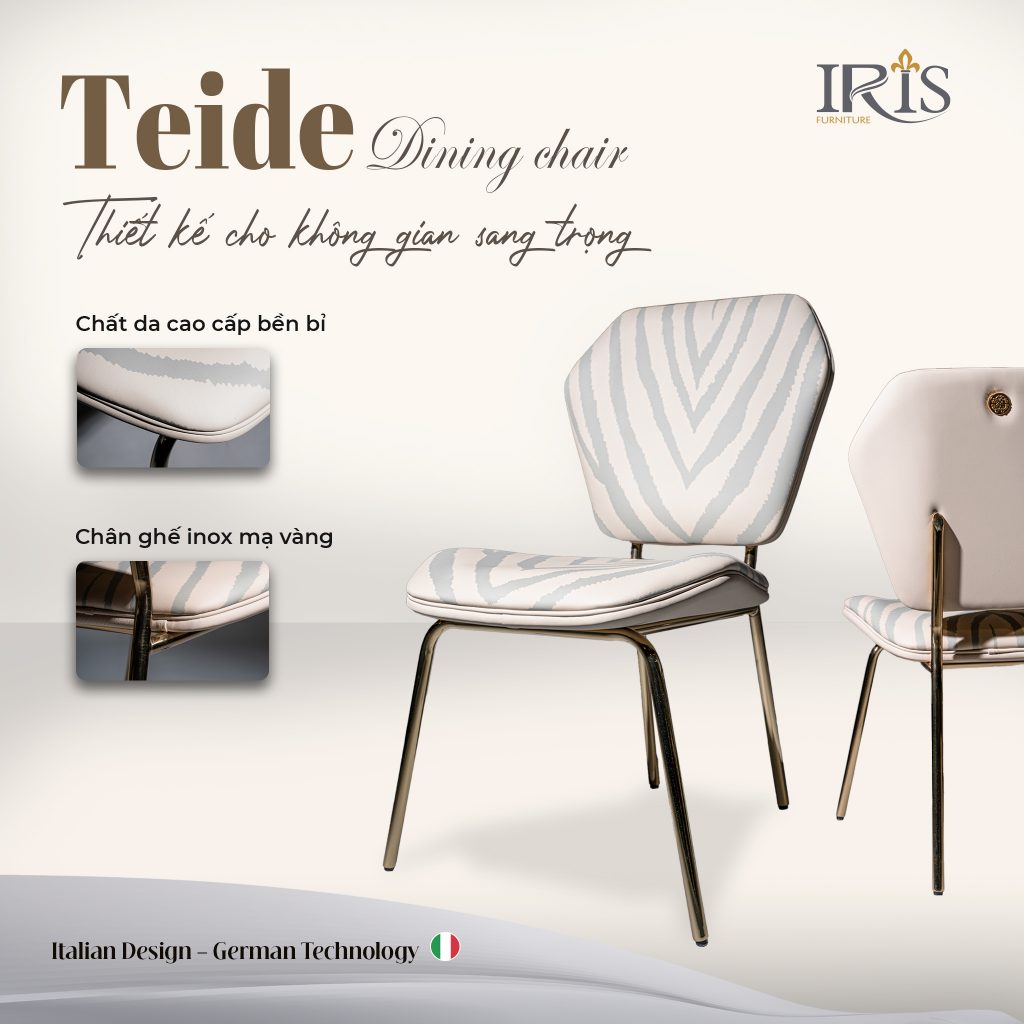 Ghế Ăn Roberto Cavalli Teide Dining Chair  Bọc Da Thuộc Collection Từ Hãng