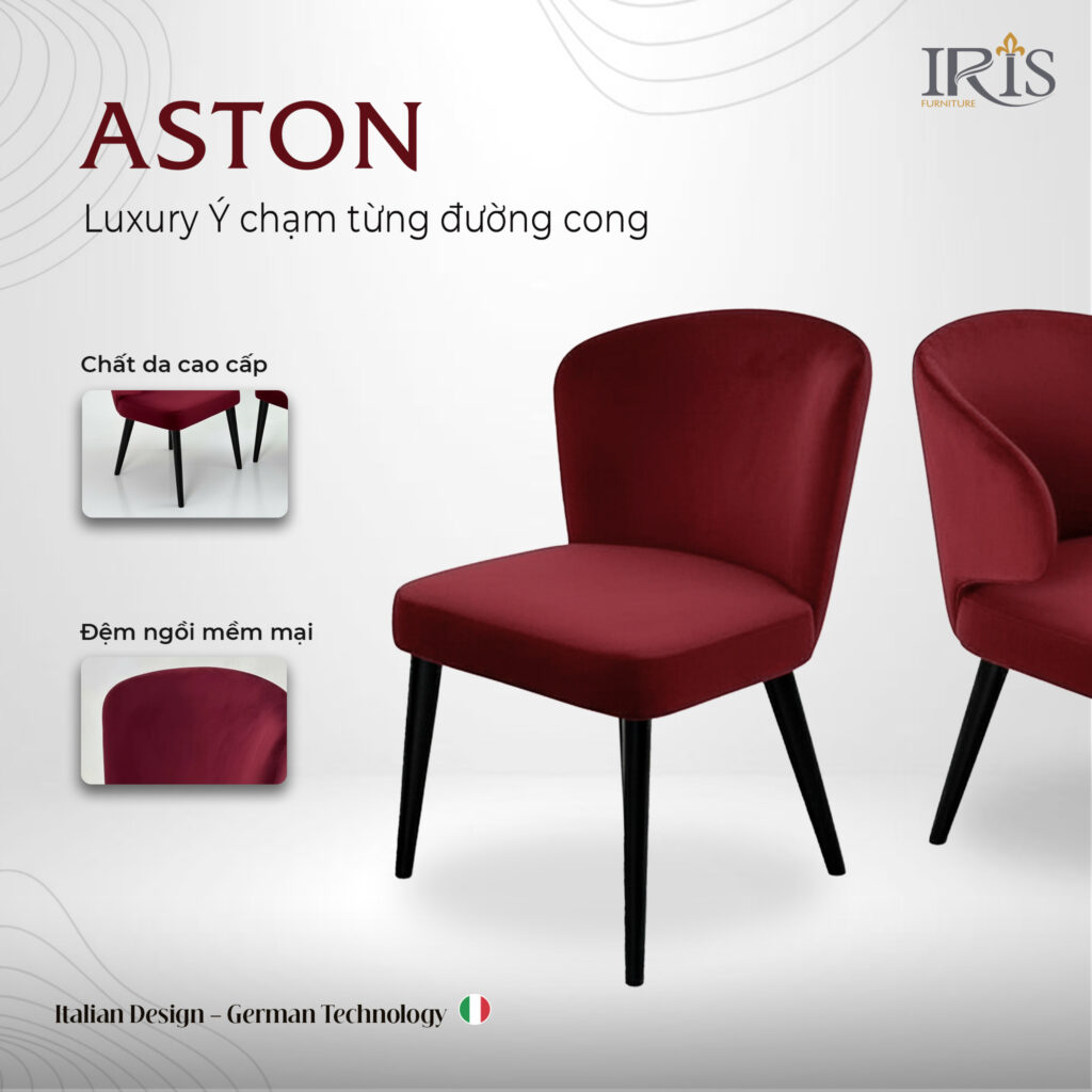 Ghế Ăn Aston Dining một tác phẩm nội thất Ý