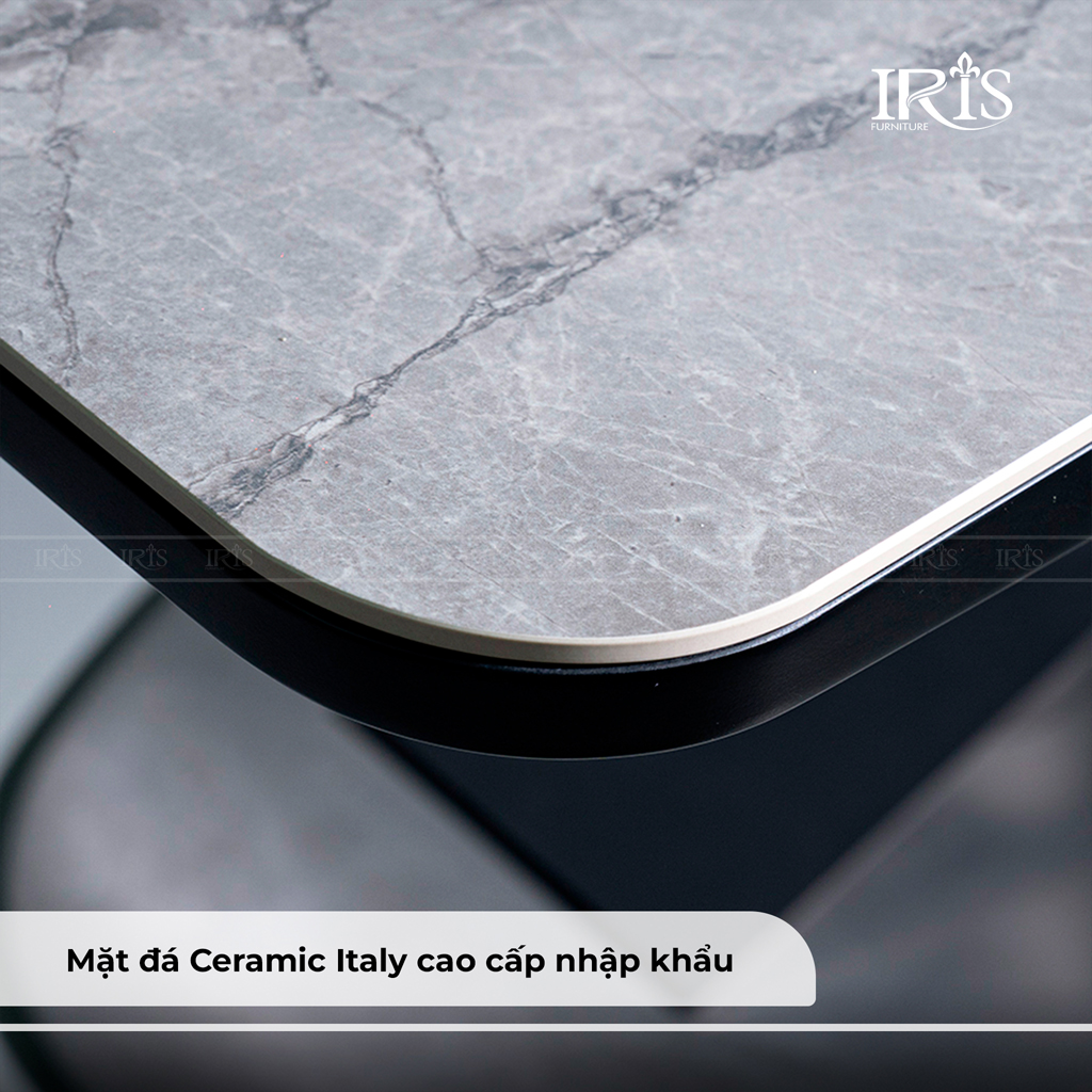 Mặt bàn được làm từ đá Cẻamic Italy chuẩn cao cấp