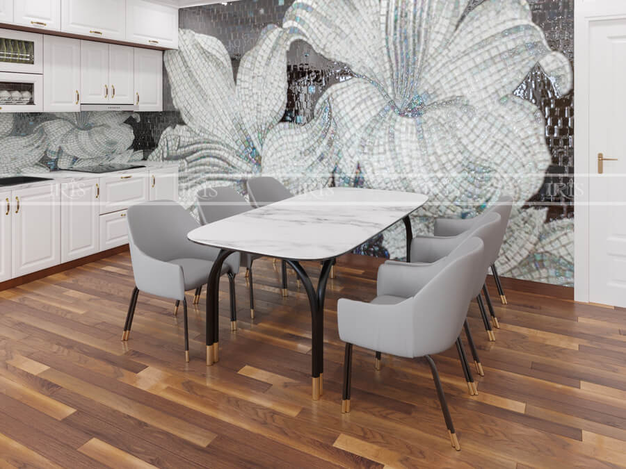 Cách chọn kích thước bàn ăn cho 4, 6, 8, 10 người 9 mẫu bàn ăn mặt đá 6 người