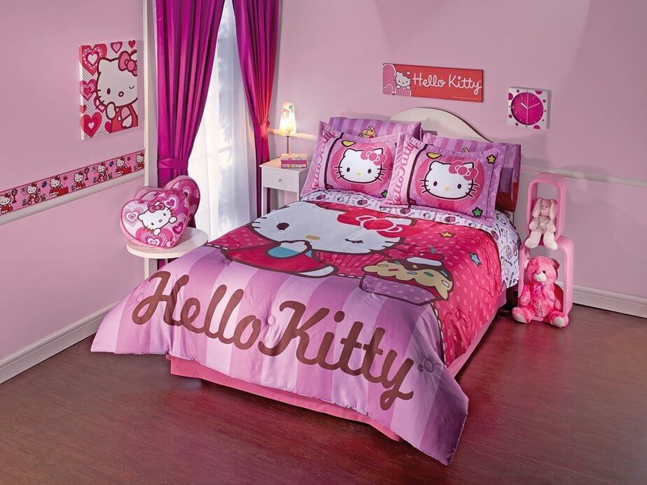 phòng ngủ hello kitty