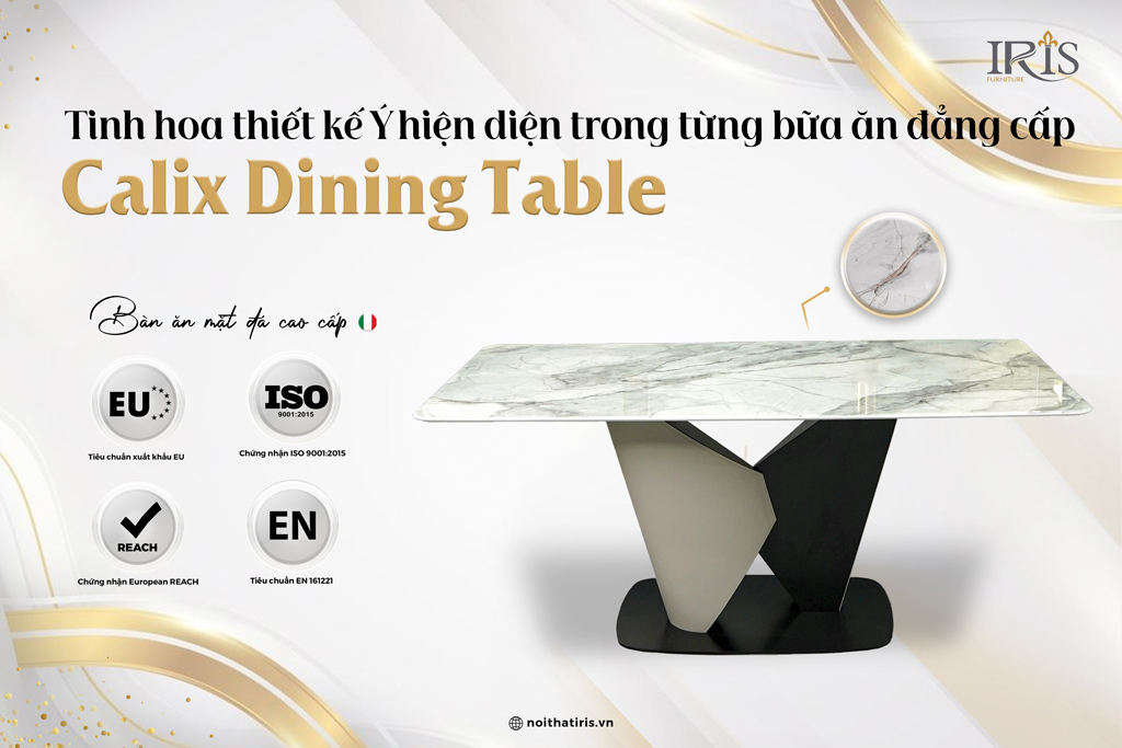 Bàn ăn mặt đá đạt tiêu chuẩn sản xuất EU