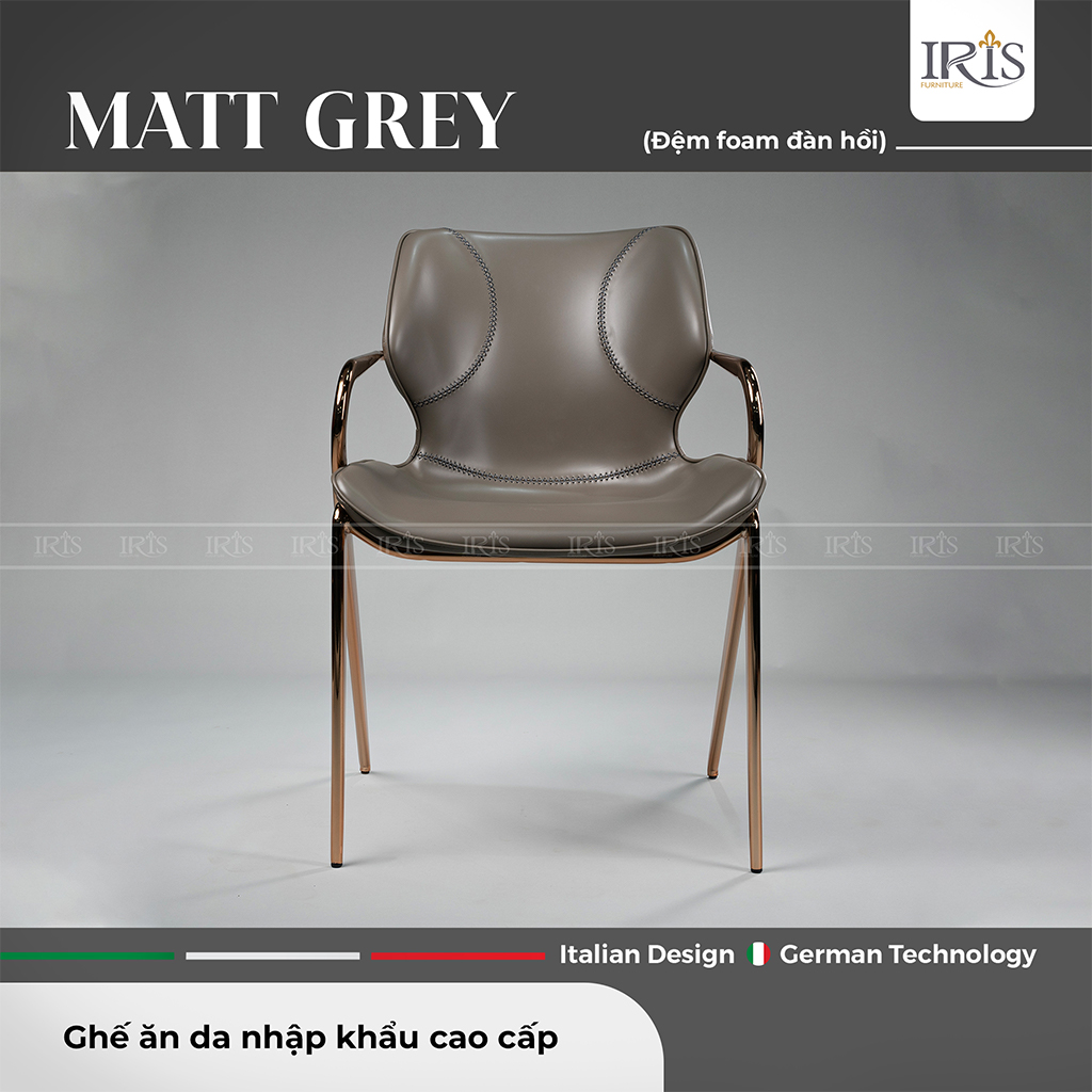 Ghế ăn cao cấp Matt Grey