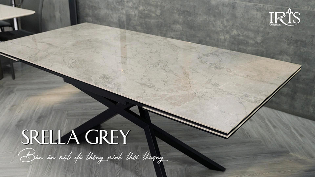 Bàn ăn thông minh kéo dài 2m6 Stella Grey