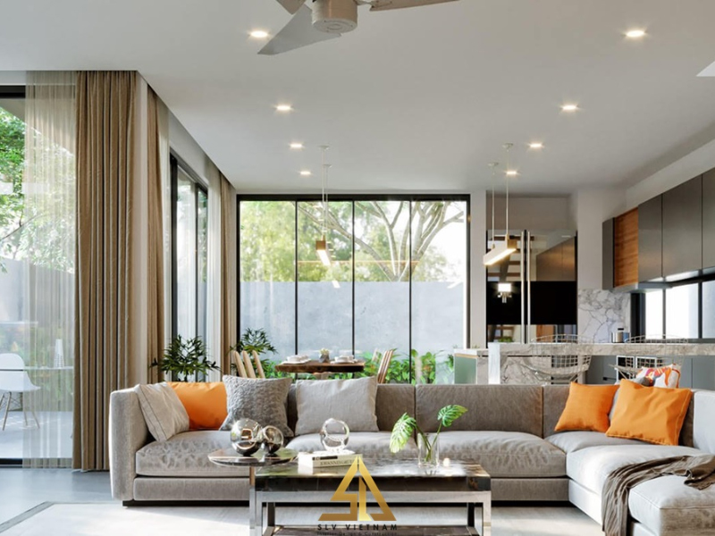 Mẫu thiết kế nội thất phòng khách hiện đại