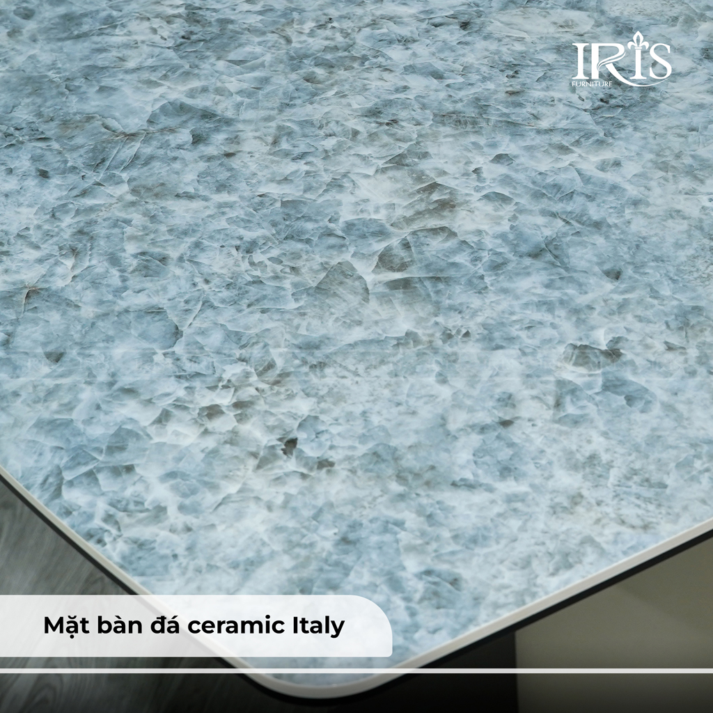 Mặt bàn được làm từ đá Ceramic Ý