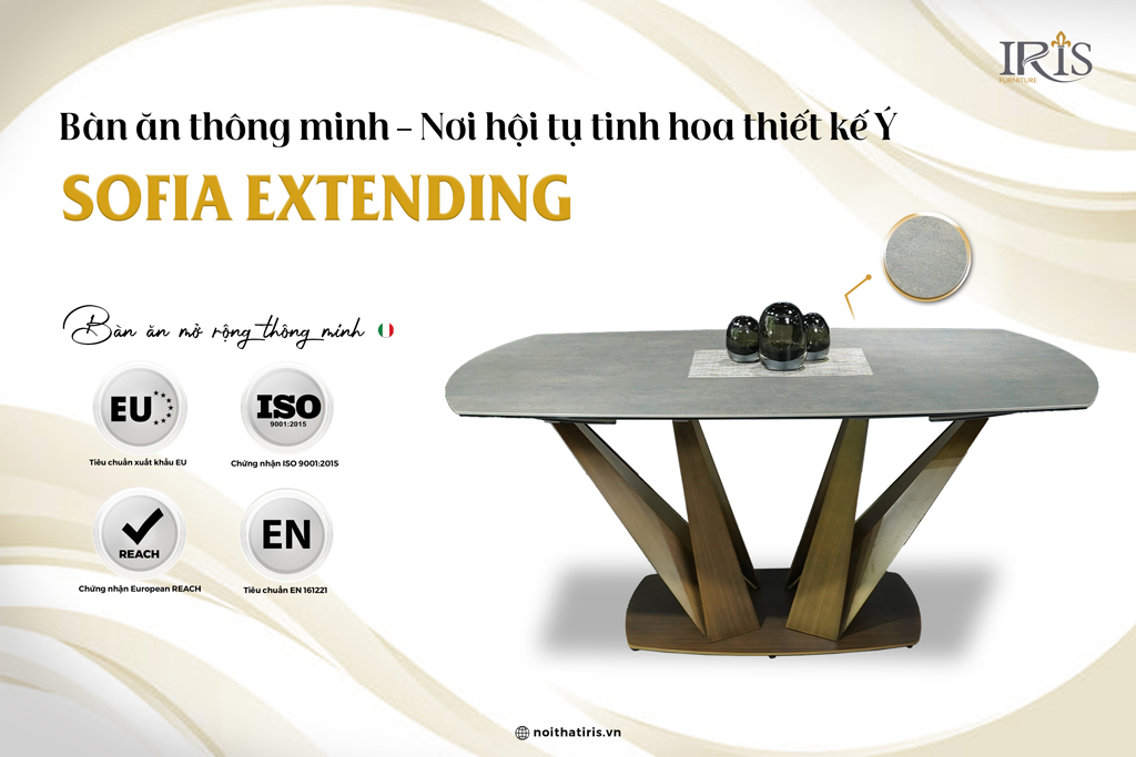 Bàn ăn thông minh Sofia đỉnh cao của thiết kế Ý