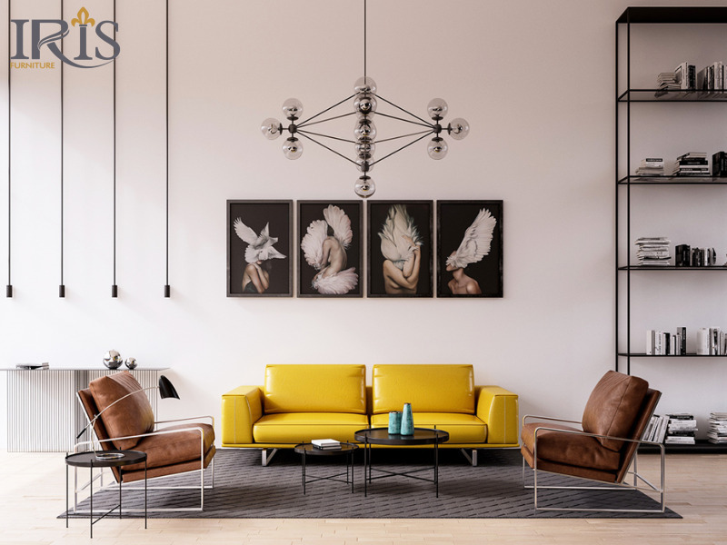 Có sự tương phản trong cách bố trí nội thất