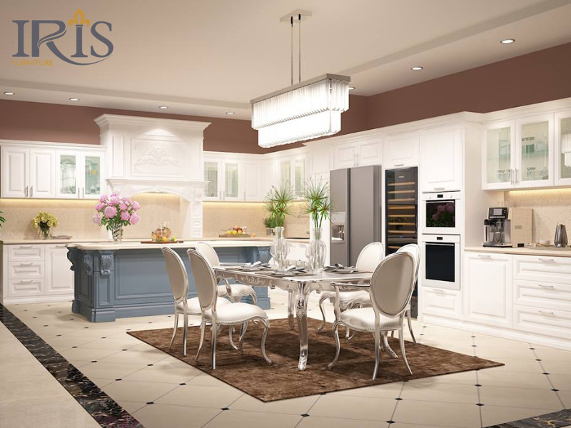 Giao thoa giữa hiện đại và cổ điển, tạo bếp vừa sang trọng vừa dễ sử dụng