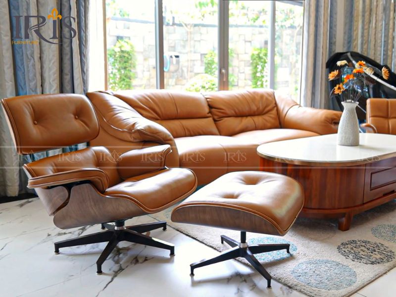 Sofa 1m4 kết hợp với sofa đơn hiện đại