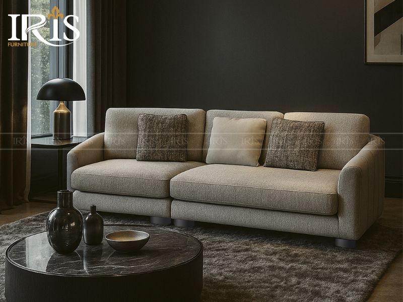 Sofa Lawson màu xám phù hợp với phong cách Modern