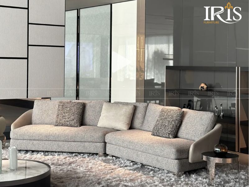 Sofa Lawson xám vải nỉ cao cấp