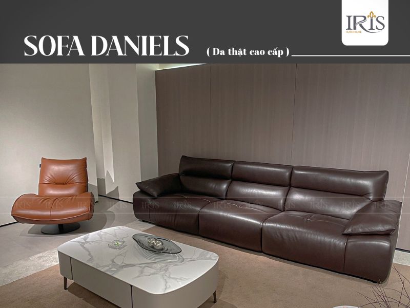 Sofa đơn Emi keetsb hợp cùng sofa văng Daniels lớn