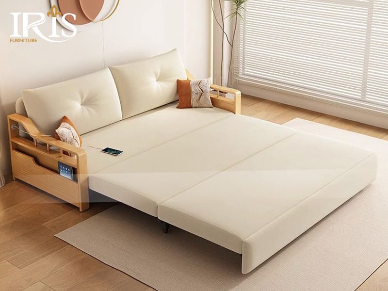 Sofa giường trắng thông minh