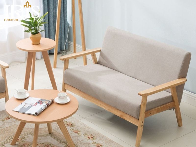 Sofa gỗ 1m bền đẹp, chắc chắn
