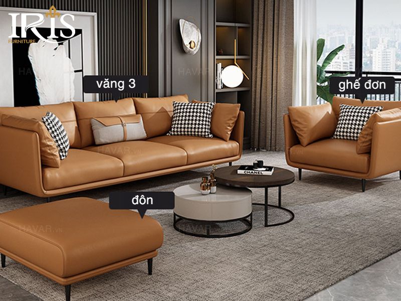 Sofa màu cam đất hiện đại nhiều công dụng